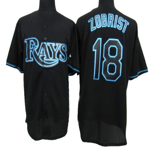 Brand Tampa Bay Rays 18 18 Ben Zobrist Black Fashion MLB Jerseys